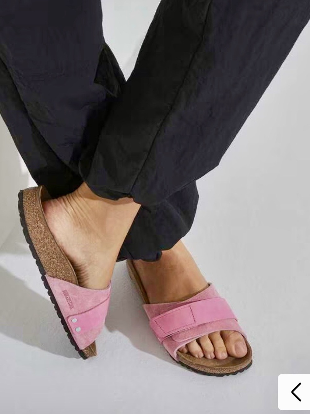 Birkenstock Pink Suede Single Strap Mules - Picture 2 of 7